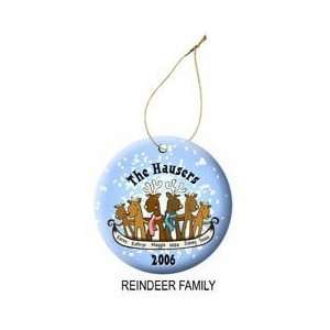  Reindeer Family Christmas Ornament