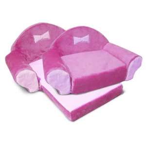  Deluxe Foldable Sofa 17 X 10.5 X 9   Pink Kitchen 