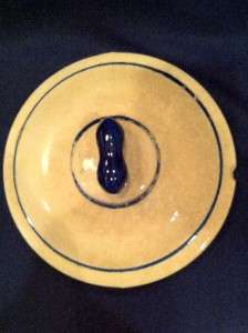   Early 8 Sided Planters Pennant Peanut Stoneware Ceramic Jar  