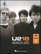 U2 18 Singles Guitar Tab Rock Sheet Music Song Book NEW  