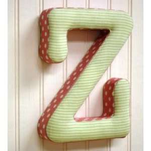  Pink and Green Fabric Wall Letter   z Baby
