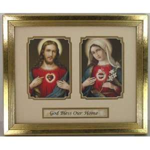  God Bless Our Home (MFS HB7) 8 x 10 Sacred and Immaculate Hearts 