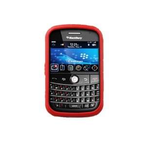  Silicone Grip Case   BlackBerry Bold 9000   Red Cell 