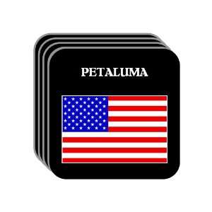 US Flag   Petaluma, California (CA) Set of 4 Mini Mousepad Coasters