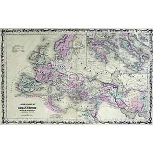    Johnson 1862 Antique Map of the Roman Empire