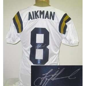    Troy Aikman Signed UCLA Bruins White Jersey: Sports Collectibles