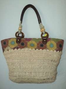 Fossil Hathaway Straw Shopper Natural ZB4831101 NWT $88.00 