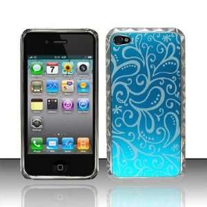  ) Alumium Back Cover   Blue Swirl Design Cell Phones & Accessories
