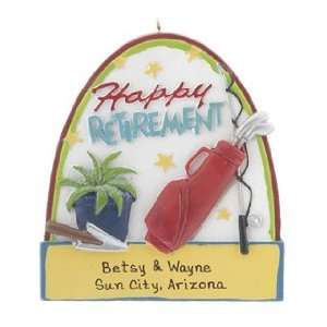    Personalized Happy Retirement Christmas Ornament: Home & Kitchen