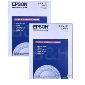  Epson Premium Luster Photo Paper Twin Pack (8.5x11, 100 
