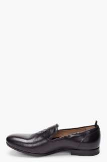 Alexander McQueen black leather loafers for men  SSENSE