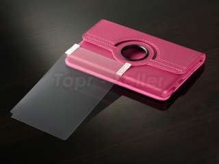   Case Cover +Protector/Stylus/USB Cable For  Kindle Fire Hot Pink