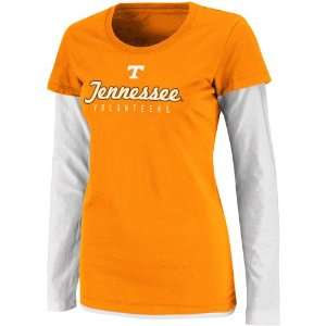 Tennessee Volunteers Ladies Fiesta Double Layer Long Sleeve T Shirt 