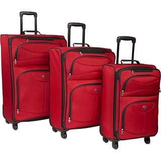 American Tourister Spring Ranch 3 Pc Spinner Set   Red  