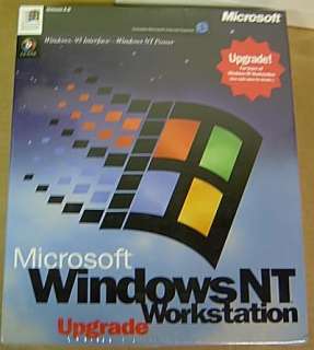 MICROSOFT WINDOWS NT 4.0 WORKSTATION UPGRADE NEW SEALED  