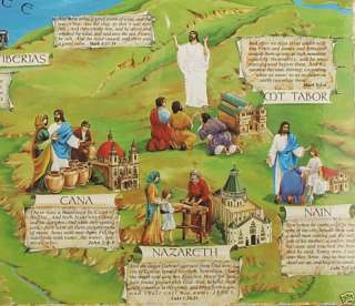 Christian Galilee Jesus Miracles 4 PLACEMATS, Religious  