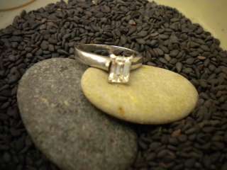 Platinum Diamond Solitaire Engagement Ring Size 7.5 7 1/2  