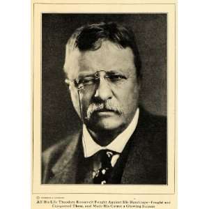  1922 Print President Theodore Roosevelt Success Career 