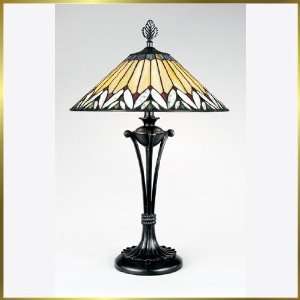 Tiffany Table Lamp, QZTF6926VB, 2 lights, Antique Bronze, 17 wide X 