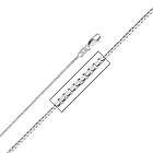 14K Solid White Gold 1.0mm Box Chain   18 inches  