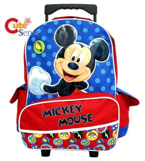 Disney Mickey Mouse 16Large School Roller Backpack/Bag  
