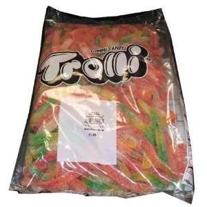 Trolli Gummi Candy, Sour Squiggles (Worms), 5 Pound Bag:  