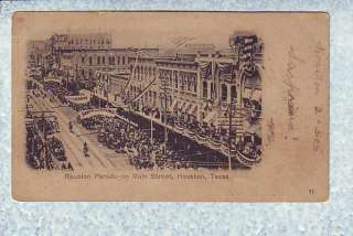 1905 HOUSTON TEXAS CONFEDERATE REUNION PARADE Postcard  