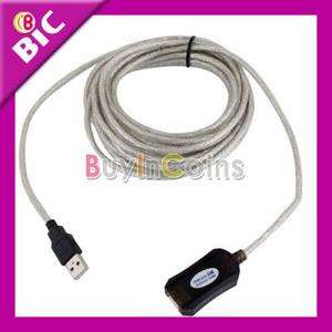   USB 2.0 A Male to A Female Data Built in IC Extension Repeater Cable
