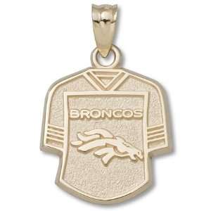  Denver Broncos 5/8 Jersey Pendant   Gold Plated Jewelry 