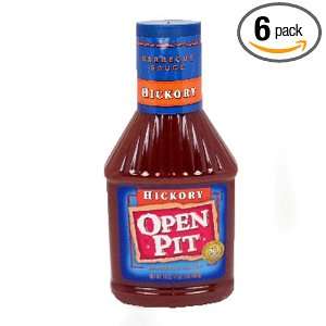 Open Pit Hickory BBQ Sauce, 18 Ounce (Pack of 6)  Grocery 