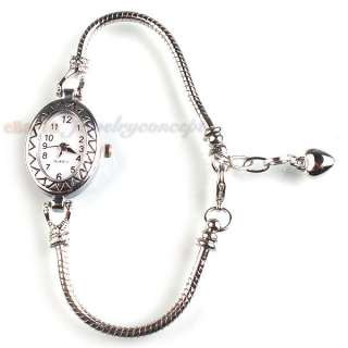   Vintage Alloy Snake Chain Women s Bracelet Watch Beading Free P&P