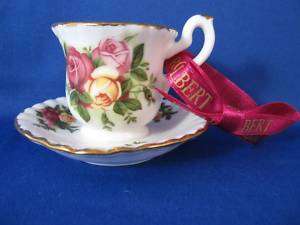 ROYAL ALBERT OLD COUNTRY ROSES CUP/SAUCER ORNAMENT NEW!  