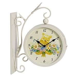   Winnie the Pooh & Flowers Ornate Hanging Wall Clock