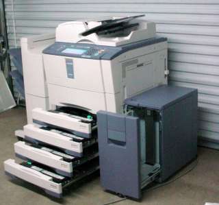 Toshiba 523 E studio Copy Machine With Finisher & Paper Storage Ready 
