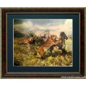  Saber Tooth Tiger Burian Print Framed Classic Everything 