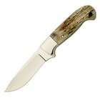 Schrade SHD1 8 Fix Blade Knife with Stag Handle and Leather Sheath