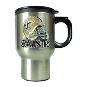New Orleans Saints NFL Stainless Steel Thermal Mug W/ Pewter Emblem 