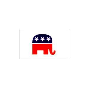 Republican Party Elephant 3x5 Polyester Flag: Patio 