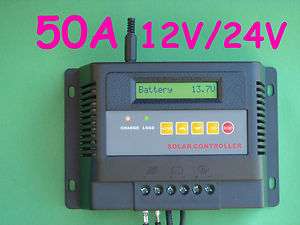 50A 12V/24V LCD Display SOLAR ENGINE Charge Controller  