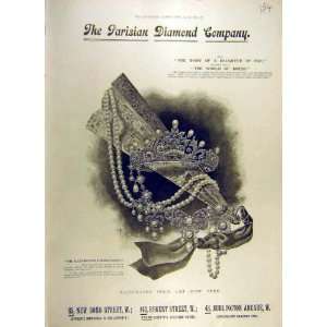  1900 Prisian Diamond Company Advert Jewels Jewellery