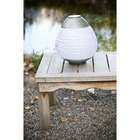   Home and Garden Soji Kenzo Lantern   Color White with Amber LED