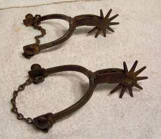 PAIR OF VERY OLD SMALL PATENT STEEL SPURS  