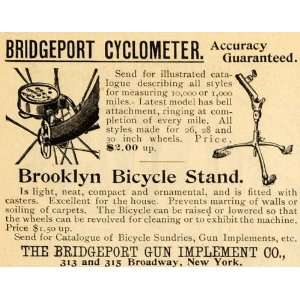   Cyclometer Brooklyn Bicycle Stand   Original Print Ad
