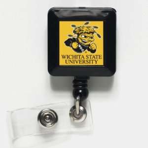  WICHITA STATE SHOCKERS OFFICIAL LOGO RETRACTABLE BADGE 