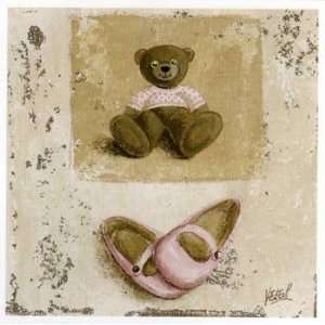  Nounours Rose Et Chaussures   Poster by Vronique Didier 