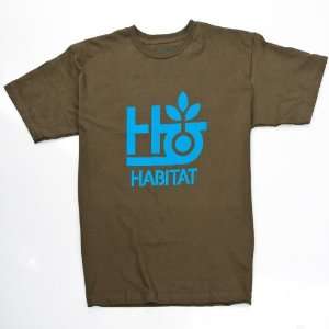  Habitat Pod Logo   Mens T Shirt   Military Green Sports 