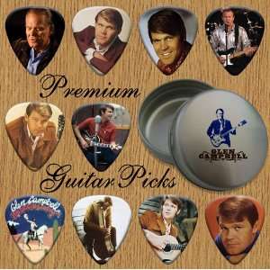   Glen Campbell 10 Premium Guitar Picks In Tin (0) Musical Instruments
