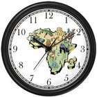 WatchBuddy Map of Africa with Icons Wall Clock by WatchBuddy 