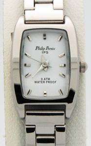 PHILIP PERSIO WOMENS SILVER TONE WATCH WHITE DIAL MIYOTA BY CITIZEN 