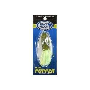  Snag Proof Fishing Lures Ultra Popper Green Sports 